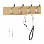 LaFleurs Garderobenhaken aus Holz – Moderne Wandgarderobe mit 4 Haken