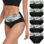 Lapulas Damen Unterhosen Baumwolle Atmungsaktiv Hohe Taille Stretch Pantys