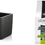 LECHUZA CUBE Cottage, Hochwertiger Kunststoff mit Bewässerungssystem, Innen- und Außenbereich