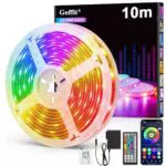 LED Strip Bluetooth RGB Selbstklebend mit Fernbedienung und APP für Deko