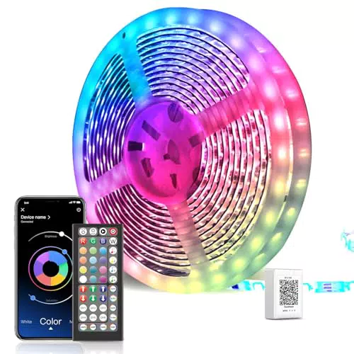 LED Strip - Bluetooth RGB Lichterkette mit App-Steuerung und Musik-Sync