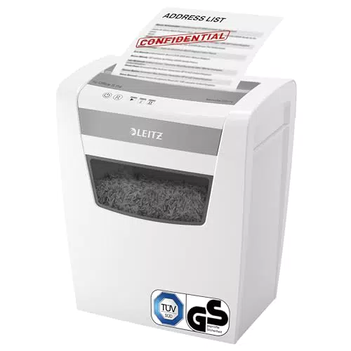 Leitz IQ Office S Aktenvernichter mit Partikelschnitt P4 und TÜV/GS Zertifikat