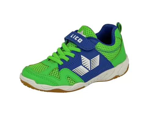 Lico Sport VS Unisex Kinder Hallenturnschuh, Grün/ Blau