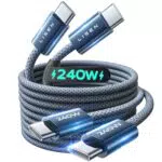 LISEN USB C auf USB C Kabel 240W, PD3.1 Ladekabel für iPhone 17 Pro & Samsung Galaxy