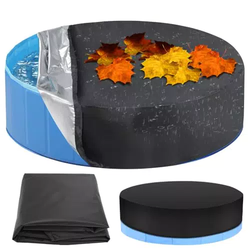 LOMUG Poolabdeckung für Hundepool und Kinderpool, faltbar, UV-beständig, wasserdicht