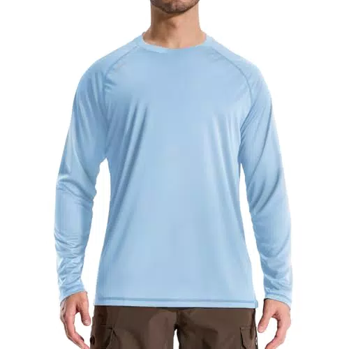 LOOGU Herren Rashguard Langarmshirt UPF50+ Sonnenschutz für Outdoor-Aktivitäten
