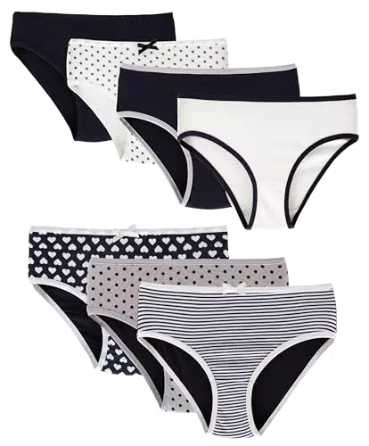 LOREZA Baumwolle Slips für Mädchen mit verschiedenen Motiven – M-42495