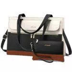 LOVEVOOK Laptoptasche 15,6 Zoll Damen, Wasserdichte Handtasche für Büro und Uni