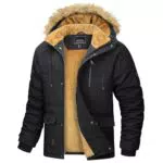 MAGCOMSEN Herren Parka Jacke gefüttert - Winddichte Winter Outdoorjacke