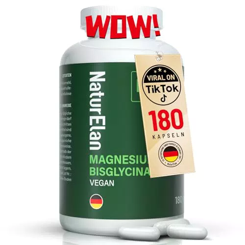 Premium Magnesium Bisglycinat Kapseln - 300mg hochdosiert, vegan
