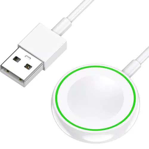 Magnetische Ladestation für Apple Watch, Kabelloses Ladepad kompatibel mit Apple Watch Series 11/10/9/8/7/6/5/4/3/SE/Ultra -weiß
