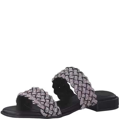 MARCO TOZZI Damen Pantolette, Blockabsatz, weiches FEEL ME Fußbett