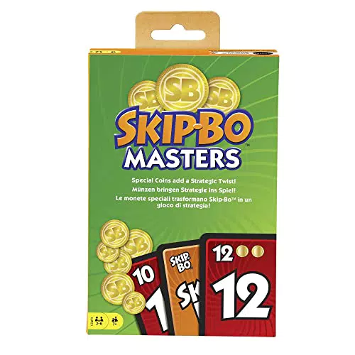 Mattel Games Skip-BO Masters - Familienspiel für Reisen und Spieleabende