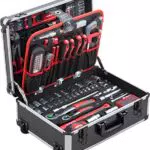 Meister Werkzeugtrolley 8971440 - Teleskop-Werkzeugkoffer mit Rollen