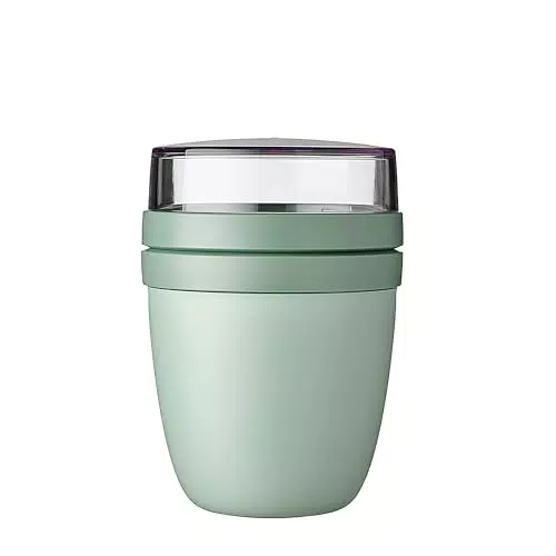 Mepal Müslibecher to go – praktischer Joghurtbecher mit Unterteilung für Müsli und Joghurt