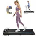 MERACH 3 in 1 Laufband für Zuhause und Büro, 1-6 km/h, ultra leise mit Fernbedienung