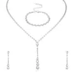 Meyeyaia Brautschmuck Set Kristall – Schmuckset für Hochzeit & Party Damen