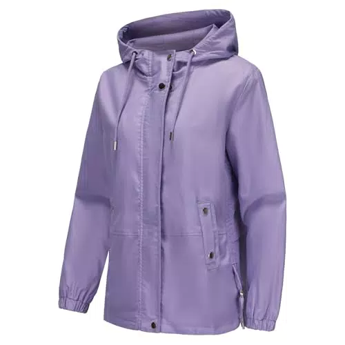 MODFUL Damen Windjacke mit Kapuze, leichte und packbare Outdoor-Jacke für jede Saison