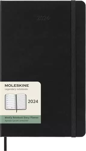 Moleskine Wochenplaner mit Platz für Notizen, 12 Monate 2024