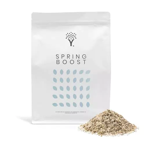 MOOWY Spring Boost Stickstoff Frühjahrsdünger 100m - Frühling und Sommer Rasendünger mit Sofort-Wirkung für Sattgrüner Rasen in nur 7 Tage - NPK Dünger - Geruchlos & Handstreuer geeignet
