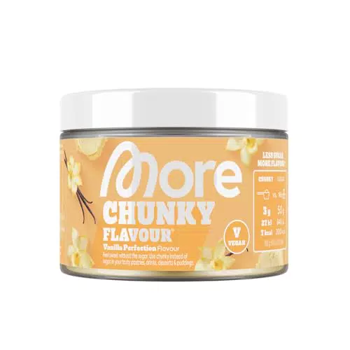 MORE Geschmackspulver Vanille – Vegan, zuckerarm, mit Inulin und Laktase