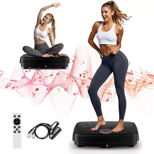 MOSUNY Vibrationsplatte Doppelmotoren für Abnehmen und Ganzkörpertraining