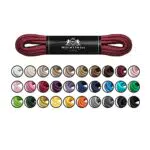 Mount Swiss Luxury Schuhbänder I Wasserabweisende und reißfeste Schnürsenkel rund ø 2-3 mm aus feiner Baumwolle/gewachst Farbe: red