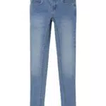 NAME IT Mädchen Nkfpolly Dnmatasis Pant Noos Hose, Light Grey Denim