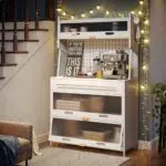 NETEL Küchenschrank mit Arbeitsplatte, Schubladen und Türen – Küchenregal Stehend