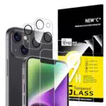 NEW'C Panzerglas für iPhone 15 und Kameraschutz, kratzfest, 9H Härteglas