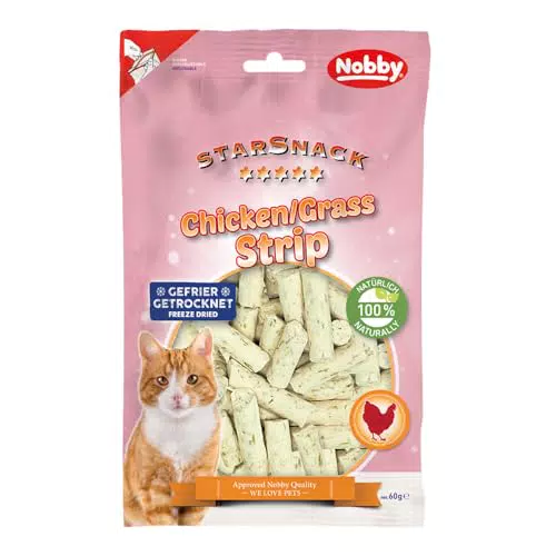 Nobby StarSnack FD Chicken & Cat Grass – Snacks für Katzen mit Hühnchen und Katzengras