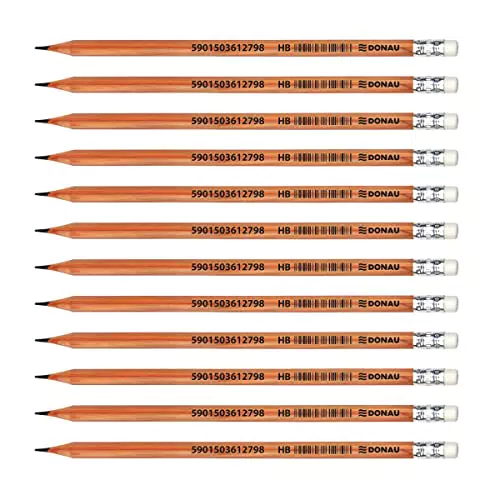 Officer Products Donau HB Bleistift Zedernholz mit Radiergummi, Sechskantform