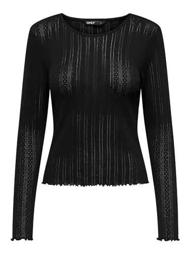 ONLY Langarmshirt Rundhals Basic Top - Modell ONLCARLOTTA