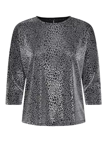 ONLY Onlqueen 3/4 Glitter T-Shirt für Damen - Stilvolles Design
