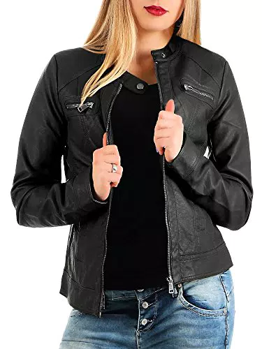 ONLY Damen Bikerjacke aus Kunstleder - Modell: ONLBANDIT