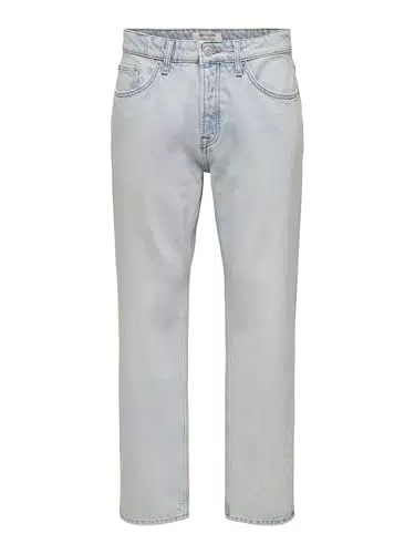 ONLY & SONS Herren Jeans mit klassischer Passform und Reißverschluss
