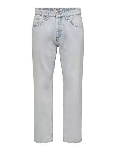 ONLY & SONS Onsedge Straight Herren Jeans – Modischer Schnitt, Denimqualität