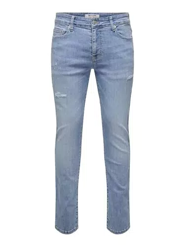 ONLY & SONS ONSLOOM Slim LB Destroy Herren Jeans – Modell 1857 MAT DNM