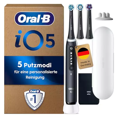 Oral-B iO Series 5 Plus Elektrische Zahnbürste mit 5 Putzmodi und Reiseetui