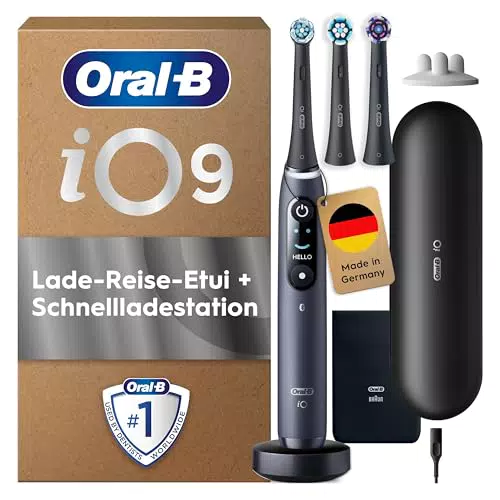 Oral-B iO Series 9 Plus Edition Elektrische Zahnbürste mit 7 Putzmodi und Etui