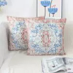 OYIMUA Kissenbezug Boho Samt Quadratisch Vintage Deko für Sofa und Wohnzimmer