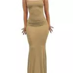 Damen Cami Bodycon Kleid Spaghetti Strap – Casual Maxikleid für Influencer