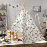 Paco Home Kinder Tipi Zelt für drinnen – robustes Spielzelt fürs Kinderzimmer
