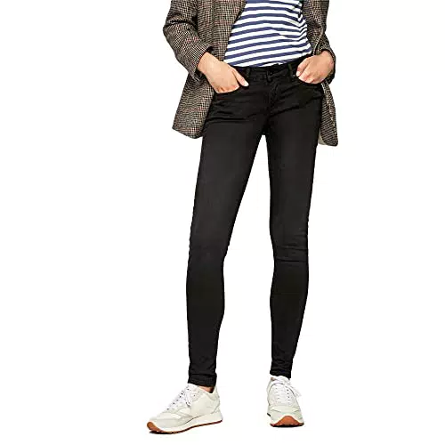 Pepe Jeans Damen Soho Skinny Jeans, Schwarz