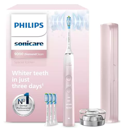Philips Sonicare DiamondClean HX9911/79 – Elektrische Schallzahnbürste mit 4 C3 Bürstenköpfen