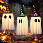 Pipihome Halloween Deko Geister mit LED Beleuchtung für Garten und Party