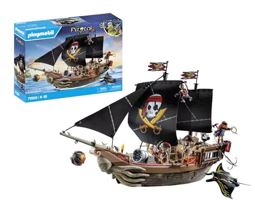 PLAYMOBIL Piratenschiff 71418 – Abenteuer auf hoher See für Kinder ab 4 Jahren