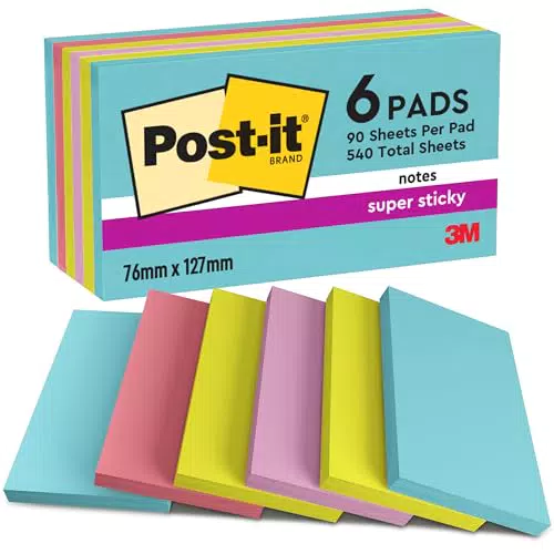 Post-it Super Sticky Notes Cosmic Collection – Extra starke Haftnotizen