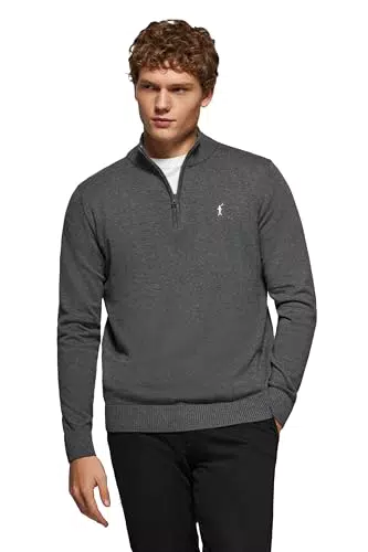 Rigby Go Strickpullover mit hohem Kragen und Reißverschluss