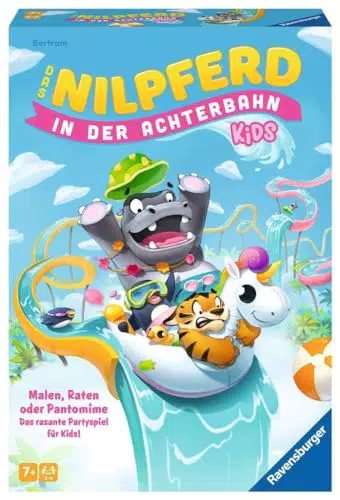 Ravensburger Nilpferd in der Achterbahn – Gesellschaftsspiel für Kinder ab 7 Jahren